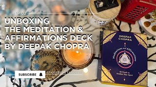 Unboxing The Meditation And Affirmations Deck By Deepak Chopra  ASMR  Star Seeds Tarot 1111 [upl. by Auginahs]