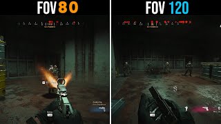 80 FOV vs 120 FOV Call of Duty Warzone Gaming Comparison [upl. by Nicolau]