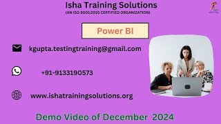 Power BI Demo Video On 2nd December 2024CallWhatsApp us on 919133190573 to Enroll [upl. by Annoynek962]