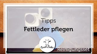 Fettleder pflegen  Lederpflege  Leder reinigen  Leder pflegen [upl. by Ahsiatal]