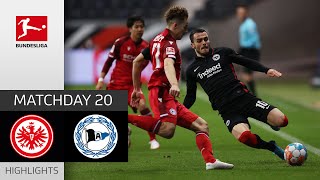 Eintracht Frankfurt  Arminia Bielefeld 02  Highlights  Matchday 20 – Bundesliga 202122 [upl. by Yehsa]