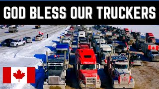 Tribute to Freedom Convoy  2022  Ottawa  emotional compilation  Canada  God Bless Our Truckers [upl. by Clementis399]