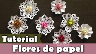 Como fazer flor de papel com furadores  Tutorial  PAP [upl. by Cassaundra771]