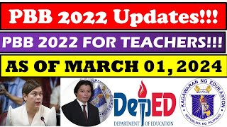 PBB 2022 Updates PBB 2022 FOR TEACHERS AS OF MARCH 1 2024wildtvoreg pbbupdate pbb2022 pbb [upl. by Attiuqal]