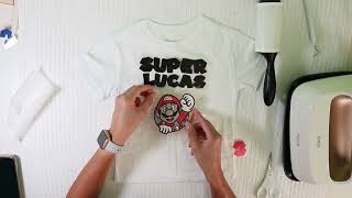 CRICUT TUTORIAL personalizar camisas para cumpleaños  camisas con Cricut MARIO BROSS [upl. by Hyman]