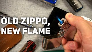 Upgrading My Old Zippo With Butane Torch Insert [upl. by Marr]