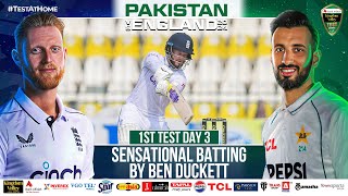 Sensational Batting By Ben Duckett  Pakistan vs England  1st Test Day 3  PCB  M4B1A [upl. by Arlina214]