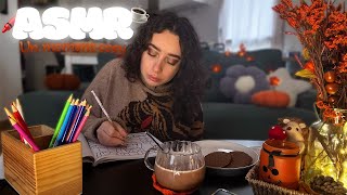 🌙 ASMR FRANÇAIS  UNE SOIRÉE DAUTOMNE COSY ENSEMBLE ☕️🧡 goûterblablacoloriage [upl. by Violette972]