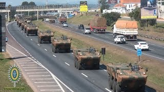 Mega comboio de Blindados do Exército Brasileiro em Curitiba [upl. by Alex313]