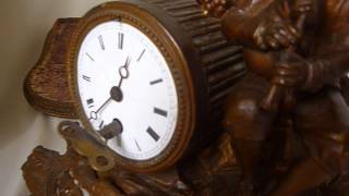 JAPY FRERES GILT METAL MANTLE CLOCK PENDULUM MOVEMENT [upl. by Aineles]