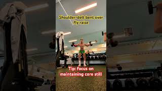 Shoulder delt lateral bent over fly raise workout original [upl. by Ynatil]