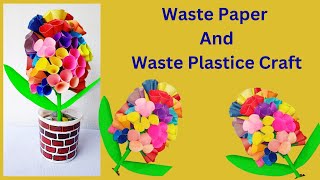 How To Make Craft With Waste Paper  Creative Idea With Waste Paper  Craft Ideas With Waste Paper [upl. by Nivle]