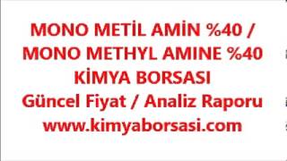 MONO METİL AMİN   MONO METHYL AMINE [upl. by Aropizt]