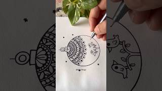 Christmas Mandala  Christmas Art mandalashorts art mandalaart artshorts mandala [upl. by Sholeen302]