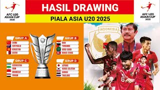 HASIL LENGKAP DRAWING PIALA ASIA U20 2025  INDONESIA di Grup Neraka bersama JUARA BERTAHAN [upl. by Renard]