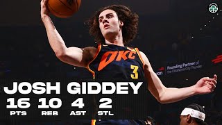 JOSH GIDDEY DROPS 16PTS amp 10REB vs GRIZZLIES FULL HIGHLIGHTS [upl. by Lillie]