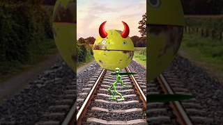 red jeep 🚙 horn pacman amp train vs alien viral ytshort shortfeed saheb5star [upl. by Tnilf]