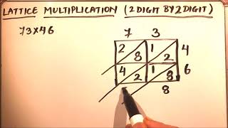 LATTICE MULTIPLICATION METHOD 2 DIGIT BY 2 DIGIT [upl. by Macguiness]