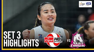 AKARI vs CIGNAL  SET 3 HIGHLIGHTS  2024 PVL REINFORCED CONFERENCE  August 6 2024 [upl. by Halika]