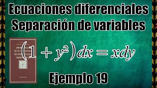 Ecuaciones Diferenciales Variables Separables Paso por Paso  Ejemplo 19  Problema 84 Makarenko [upl. by Damales]