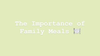 The Importance of Family Meals Speech By Sophia McAuliffe [upl. by Elik327]