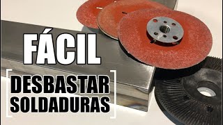 Cómo DESBASTAR SOLDADURAS con amoladora o esmeril sorprendente [upl. by Adnicaj569]