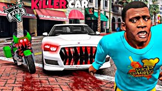 GTA 5  curesd killer Car Killed Franklin  killer car attack franklin in GTA V MOD FULL STORY [upl. by Volotta]