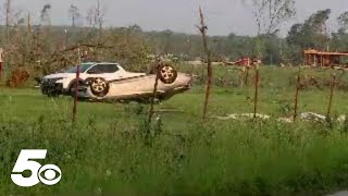 Tornado damage seen in Northwest Arkansas [upl. by Marcile]