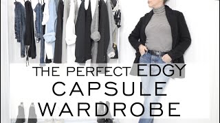 The Perfect EDGY CAPSULE WARDROBE Checklist  Edgy Chic Minimalist  Outfits  Emily Wheatley [upl. by Marybelle4]