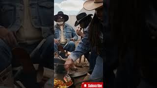 COWBOY WESTERN They are cooking good meal and enjoy [upl. by Ozneral]