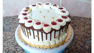 Torta alla crema di limonecioccolato e lampone buonissima 🍫🍋🎂🍰pasticceriaitaliana food [upl. by Gow]