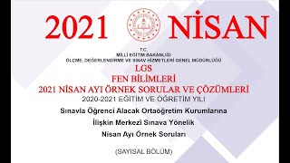 lgs Fen Bilimleri 2021 Nisan Ayı Örnek Sorular ve Çözümleri [upl. by Nisse267]