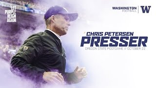 Chris Petersen Postgame Press Conference Oregon State [upl. by Alegnat634]