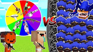 RULETA de ARMAS 🎯🔫 VS 1000000 de SHIN SONIC  BEBE NOOB y TIKKO [upl. by Sorensen747]