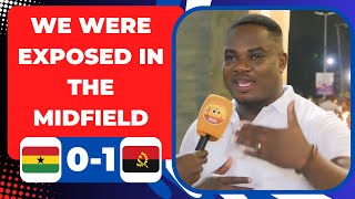 GHANA 01 ANGOLA GHANAIAN FAN REACTS AND REVIEWS BLACK STARS DEFEAT IN KUMASI [upl. by Ttennaj]