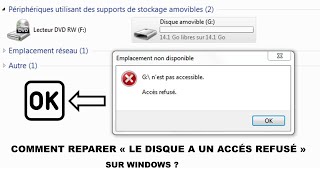 Le disque nest pas accessible ou accès refusé [upl. by Jazmin]