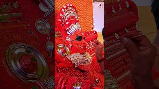 Human To God 🔥 theyyam facedrawing bhagavathi theyyamkerala theyyamsongs kaliyattam [upl. by Einneb720]