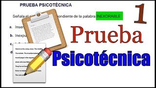 ✅ PRUEBA PSICOTÉCNICA  Ejemplo 01 🔴 [upl. by Halona887]