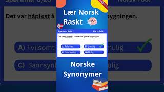 Norske Synonymer Del 3  Avanserte Synonymer og Bruk [upl. by Eugatnom]