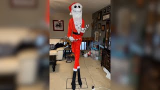 New Santa Jack Skellington 65’ Animatronic Home Demo The Nightmare Before Christmas 2021 [upl. by Vrablik171]