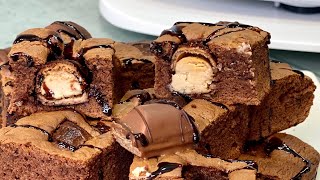 BROWNIE de KINDER BUENO con THERMOMIX  El MEJOR brownie del mundo [upl. by Garda]