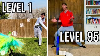 Insane Baseball TRICK SHOTS from Level 1 to Level 100 [upl. by Pearle]