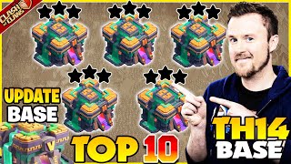 TOP 10 BEST TH14 WAR BASE LINK 2024  TH14 CWL BASE 2024  TH14 ANTI 2 STAR BASE CLASH OF CLANS [upl. by Jaimie537]