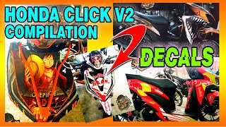 HONDA CLICK V2 COMPILATION DECALS [upl. by Pillow]