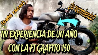 MI EXPERIENCIA DE 1 AÑO DE USO DE LA ITALIKA GRAFITO 150 PROCESO A CAFE RACER [upl. by Noraf523]