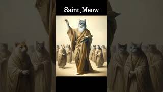 SaintMeow saint catvideo catlover catshorts catpainting [upl. by Canice180]