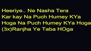 Official Lyrics of Race 3  Heeriye Song  Meet Bros ft Deep Money HD Lyrics [upl. by Anyahc]