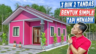 Design Rumah Banglo Simple  3 bilik 2 bilik air 20x31 Feet [upl. by Nevram22]