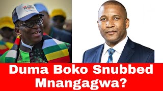 Duma Boko Refused Cooperation with Mnangagwa [upl. by Havener]