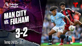 Highlights amp Goals Man City vs Fulham 32  Premier League  Telemundo Deportes [upl. by Aremmat]